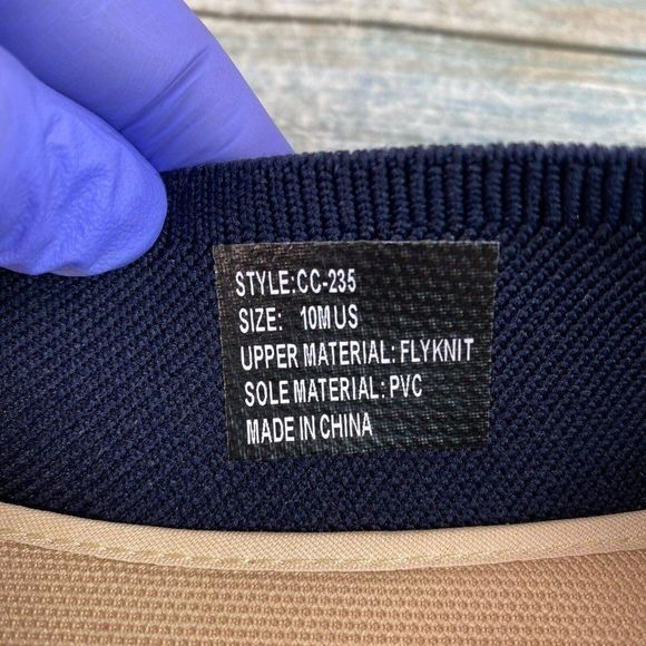 C&C California Ballet Flats Shoes Size 10M Blue Fly Knit Slip On Round Toe - Picture 10 of 10